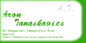 aron tamaskovics business card